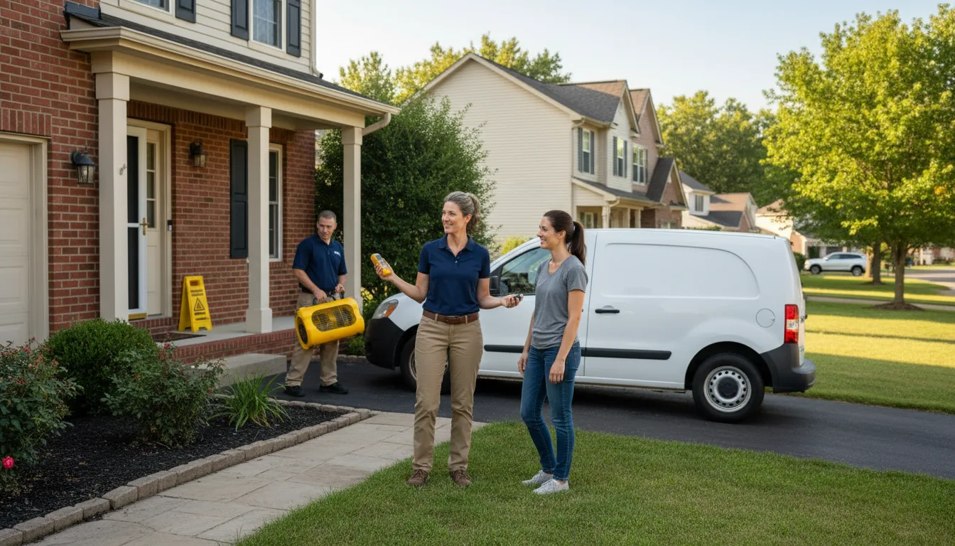 Residential water damage restoration in Utica, MO